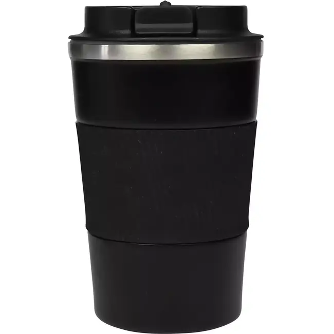 Benson Dubbelwandige reisbeker - RVS - Anti-lek - Siliconen grip - 380 ml