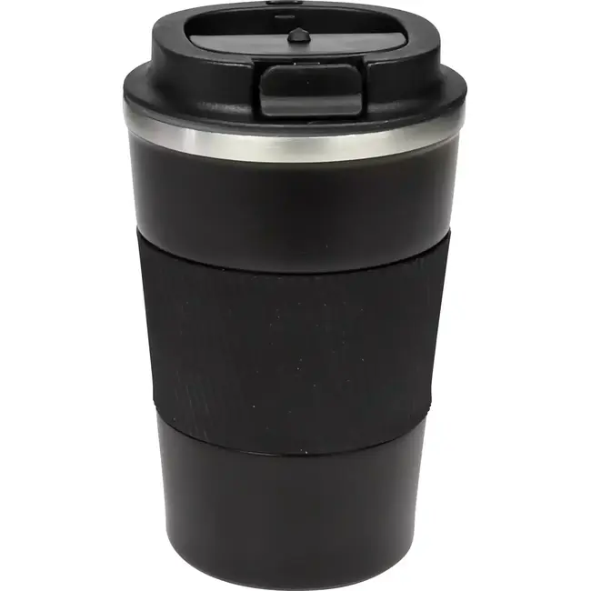 Benson Dubbelwandige reisbeker - RVS - Anti-lek - Siliconen grip - 380 ml