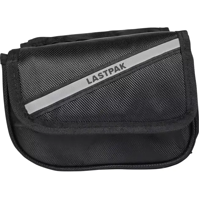 Benson Fiets frame tas - met telefoonvak - reflecterende strepen - 19x13x16 cm - zwart