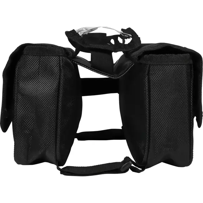Benson Fiets frame tas - met telefoonvak - reflecterende strepen - 19x13x16 cm - zwart
