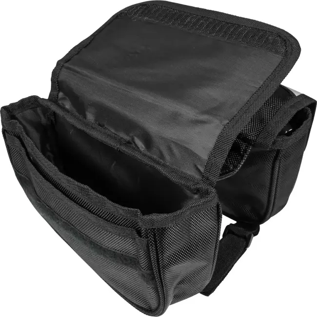 Benson Fiets frame tas - met telefoonvak - reflecterende strepen - 19x13x16 cm - zwart
