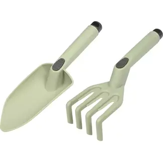 Benson Tuingereedschap set - 2-delig - kunststof - groen - met ophangmogelijkheid