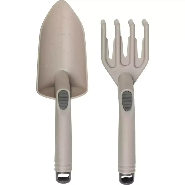 Benson Tuingereedschap set - 2-delig - kunststof - beige - met maatvoering