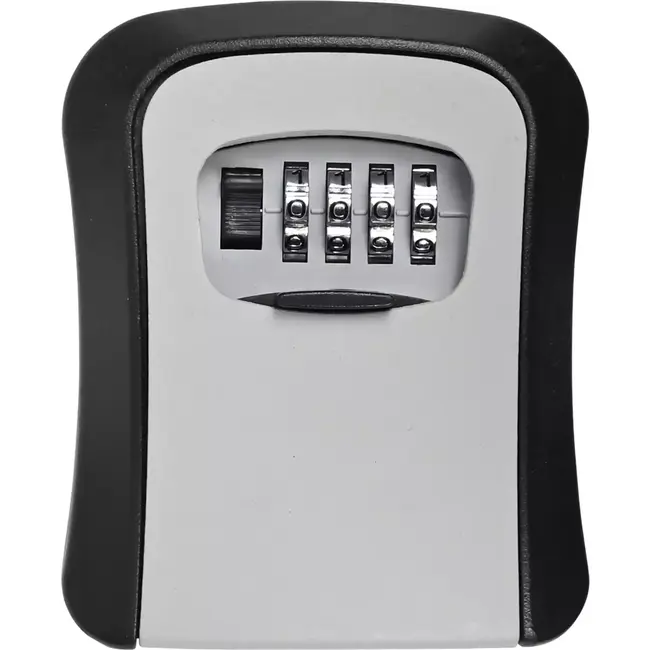 Benson Sleutelkluis met 3-cijferige code - Metaal - Zwart/Grijs - 96x40x116 mm