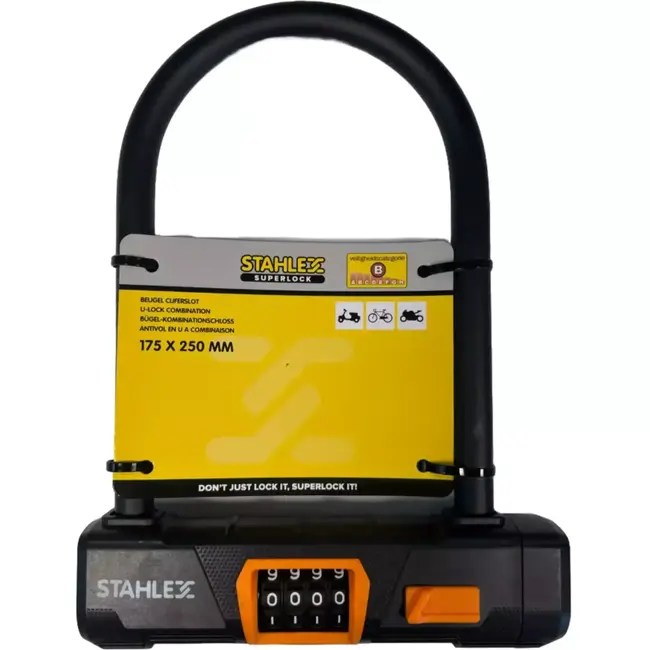 Benson Beugelslot met 4-cijferige code - Gehard koolstofstaal - 175 x 250 mm