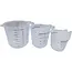 Benson Maatbeker Set - 3 Delig - Transparant - Nauwkeurige Maataanduiding - 250/500/1000 ml