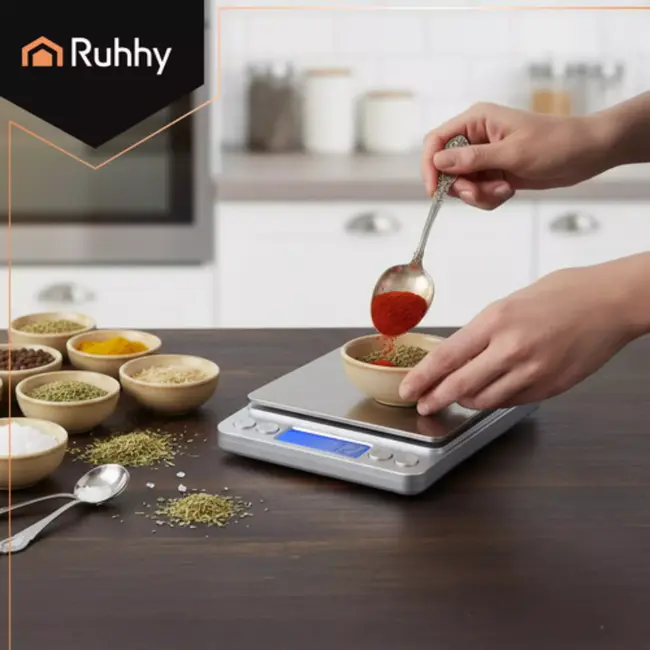 Ruhhy Digitale keukenweegschaal tot 2kg met LCD-display en twee meetkommen – nauwkeurig tot 0,1g