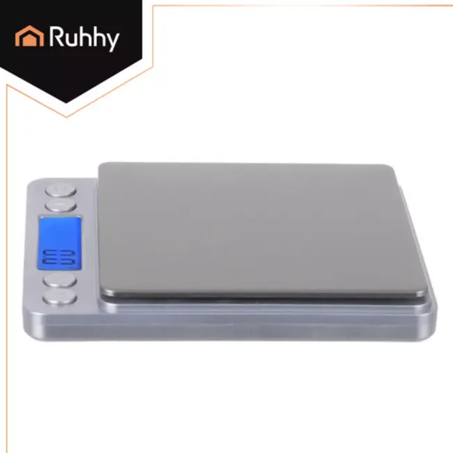 Ruhhy Digitale keukenweegschaal tot 2kg met LCD-display en twee meetkommen – nauwkeurig tot 0,1g