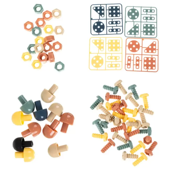 Ruhhy Educatieve 3D bouwset Kosmos 161-delig – ruimte thema met boormachine en teddybeer koffer