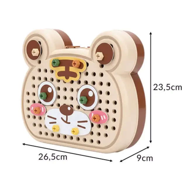 Ruhhy Educatieve 3D bouwset Kosmos 161-delig – ruimte thema met boormachine en teddybeer koffer