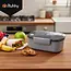 Ruhhy Grijze lunchbox 800 ml – 14 x 19 x 7 cm - voor werk, school of reizen