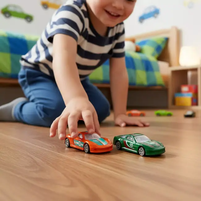 Ruhhy Set van 16 metalen raceauto’s voor kinderen – duurzame, kleurrijke autootjes in 1:64 schaal