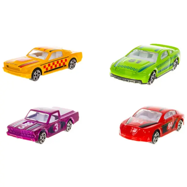 Ruhhy Set van 16 metalen raceauto’s voor kinderen – duurzame, kleurrijke autootjes in 1:64 schaal