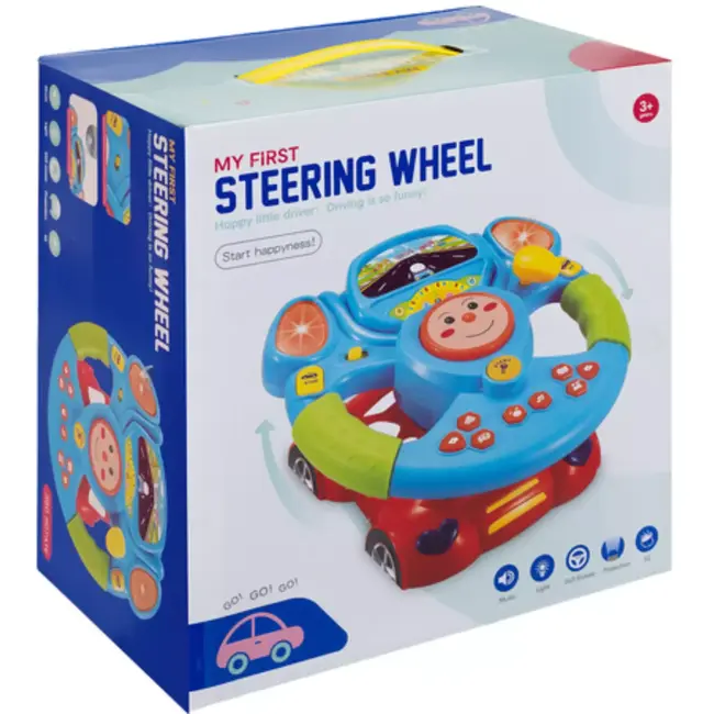 Ruhhy Interactief stuurwiel voor kinderen (3+ jaar) – met muziek, licht, geluid en projector