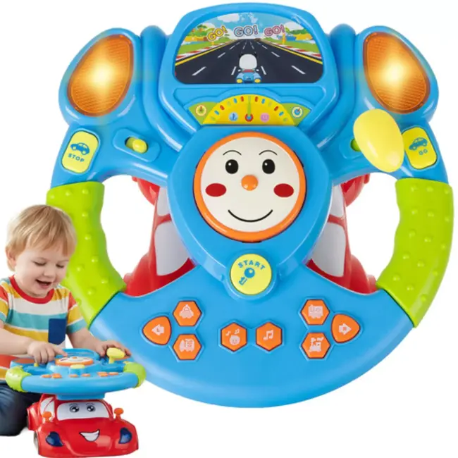 Ruhhy Interactief stuurwiel voor kinderen (3+ jaar) – met muziek, licht, geluid en projector