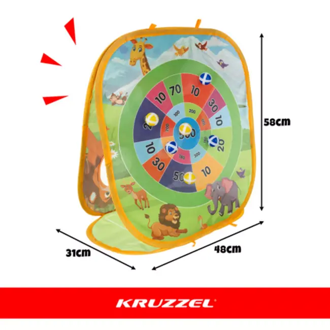 Kruzzel “Ball Throw” werpspel – educatief 3-in-1 spel voor kinderen en familie