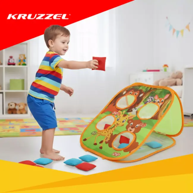 Kruzzel “Ball Throw” werpspel – educatief 3-in-1 spel voor kinderen en familie
