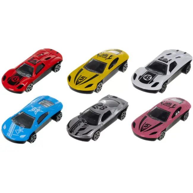 Ruhhy TIR vrachtwagen met 6 metalen auto’s - transporter met lanceerfunctie - voor kinderen