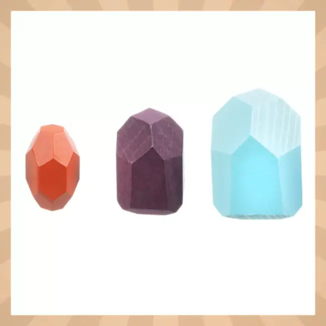 Kruzzel houten stapelstenen set – 16 kleurrijke blokken voor creatief en educatief spel