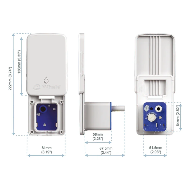 Whale Schuifdeksel zwart voor inbouwdoos ES6000 & ES6001