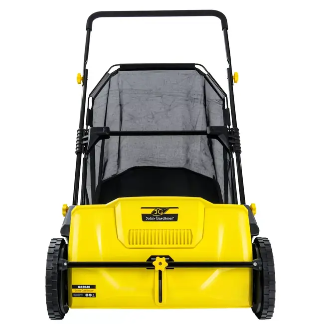 GEKO Handmatige bladveger 53 cm met verstelbare werkhoogte en opvangbak voor gazon en terras