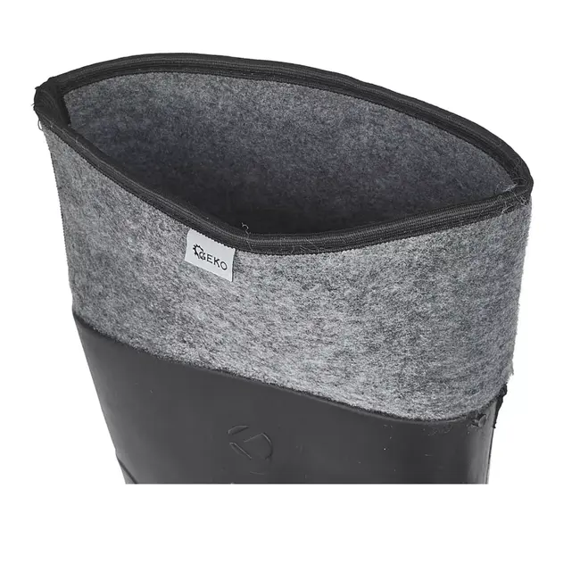 GEKO Waterdichte PVC werklaarzen maat 47 met warme voering en antislipzool voor professioneel gebruik