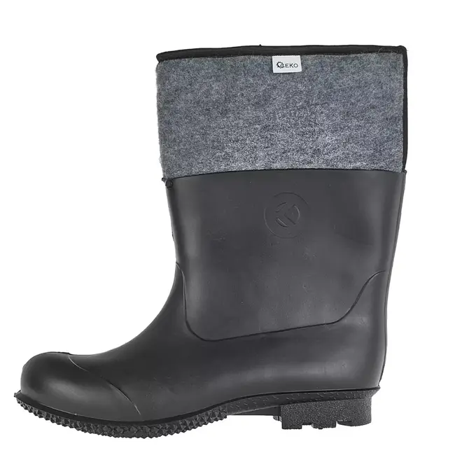 GEKO Waterdichte PVC werklaarzen maat 47 met warme voering en antislipzool voor professioneel gebruik