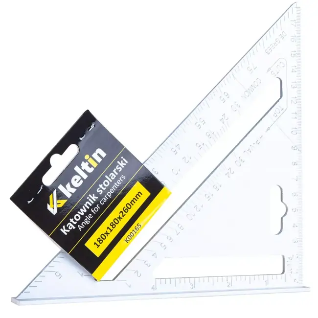 Keltin Aluminium winkelhaak 180 x 180 x 260 mm met stabiele basis en duidelijke schaalverdeling