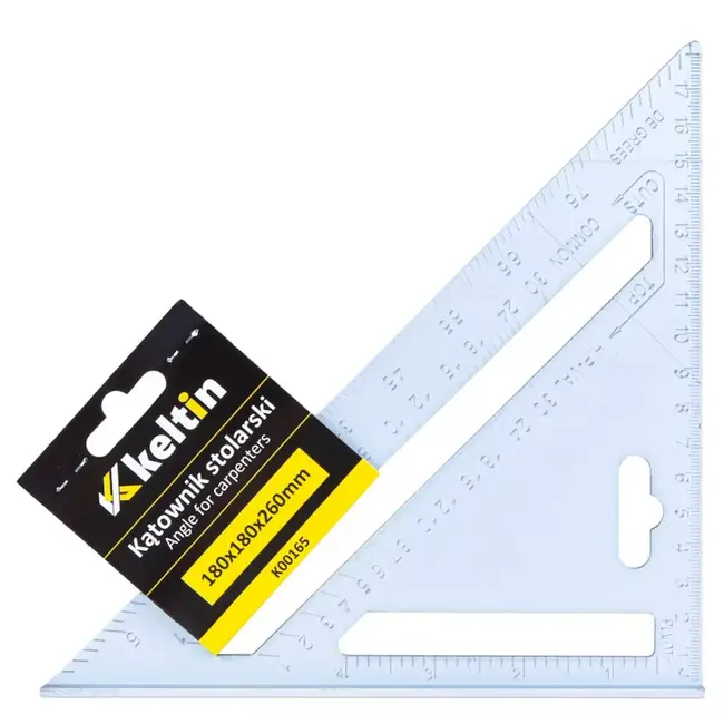 Keltin Aluminium winkelhaak 180 x 180 x 260 mm met stabiele basis en duidelijke schaalverdeling