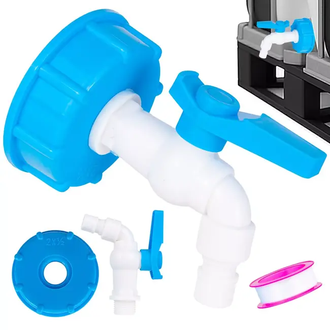 GEKO IBC-set S60x6 met 13 mm kraan voor snel en lekvrij aftappen