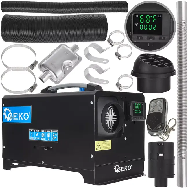 GEKO Dieselkachel 12 kW 12V/230V met geïntegreerde brandstoftank