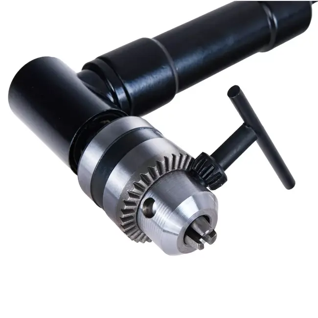 GEKO Compacte 90 graden hoekbooradapter voor 1–10 mm boren met stevige boorkop en sleutel