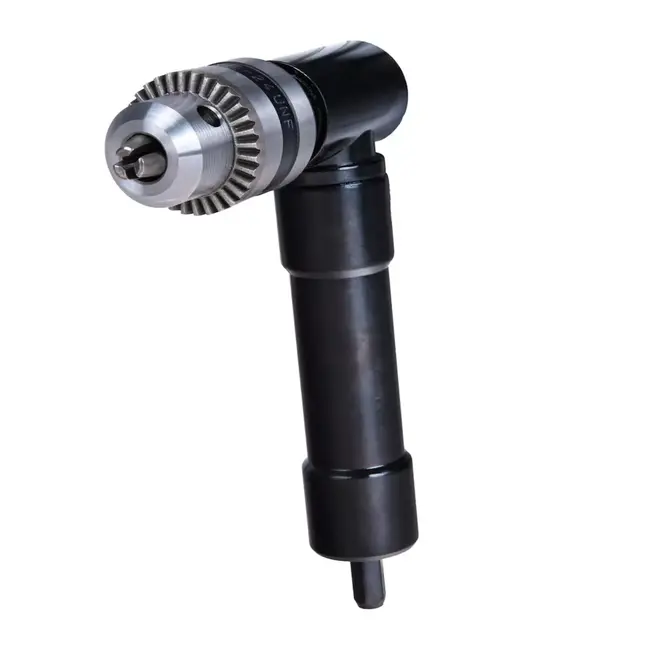 GEKO Compacte 90 graden hoekbooradapter voor 1–10 mm boren met stevige boorkop en sleutel