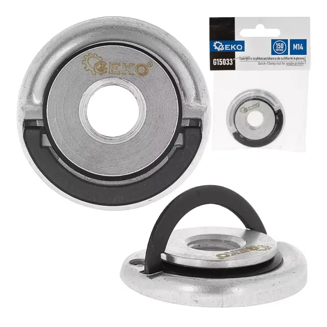 GEKO Snelspanmoer M14 voor snelle en gereedschapsloze wissel van slijpschijven tot 150 mm