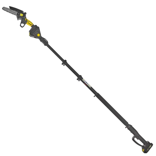 John Gardener Accu snoeizaag met telescoopsteel 1,65–2,50 m en twee zaagbladen voor tuinonderhoud