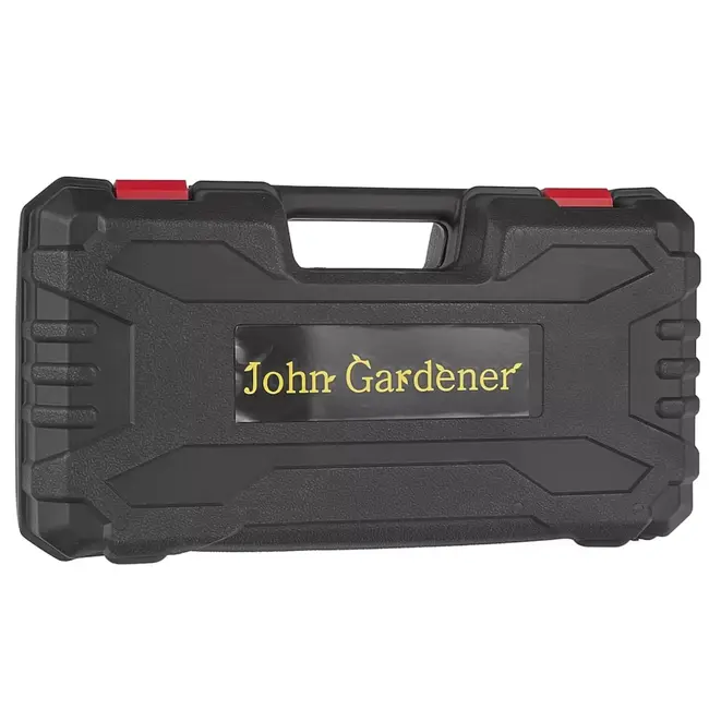 John Gardener Accu snoeizaag met telescoopsteel 1,65–2,50 m en twee zaagbladen voor tuinonderhoud