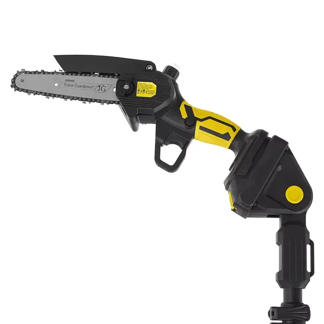 John Gardener Accu snoeizaag met telescoopsteel 1,65–2,50 m en twee zaagbladen voor tuinonderhoud