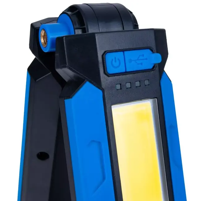 GEKO Opvouwbare LED werkplaatslamp met magneet, haak en 4000 mAh accu voor helder werklicht