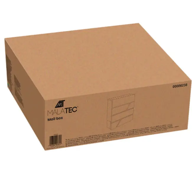 Malatec Ruime antraciet brievenbus van metaal met A4 inworp, beschermklep en handig krantenvak