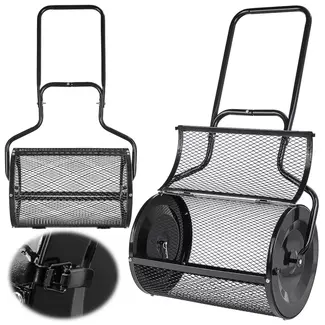 GEKO Compoststrooier 76 liter met stalen trommel, brede werkbreedte en ergonomisch handvat voor tuinonderhoud