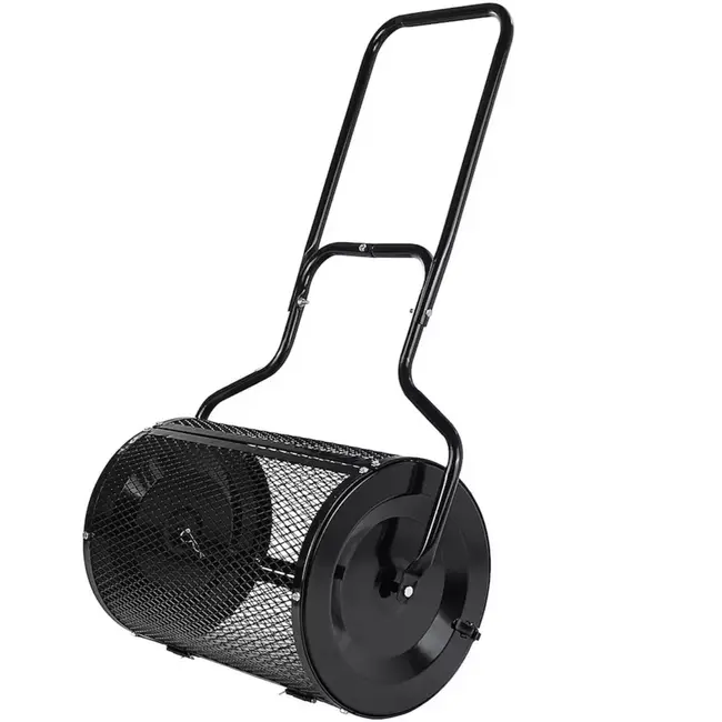 GEKO Compoststrooier 76 liter met stalen trommel, brede werkbreedte en ergonomisch handvat voor tuinonderhoud