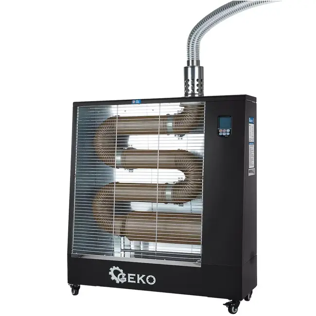 GEKO Infrarood dieselkachel 13 kW met thermostaat, LCD-paneel en wielen voor krachtige ruimteverwarming