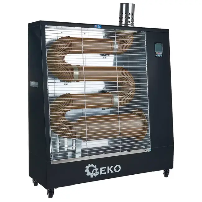 GEKO Infrarood dieselkachel 13 kW met thermostaat, LCD-paneel en wielen voor krachtige ruimteverwarming