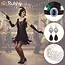 Ruhhy Compleet retro dameskostuum met 9 luxe accessoires voor een authentieke jaren 20 uitstraling