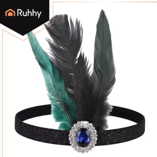 Ruhhy Compleet retro dameskostuum met 9 luxe accessoires voor een authentieke jaren 20 uitstraling