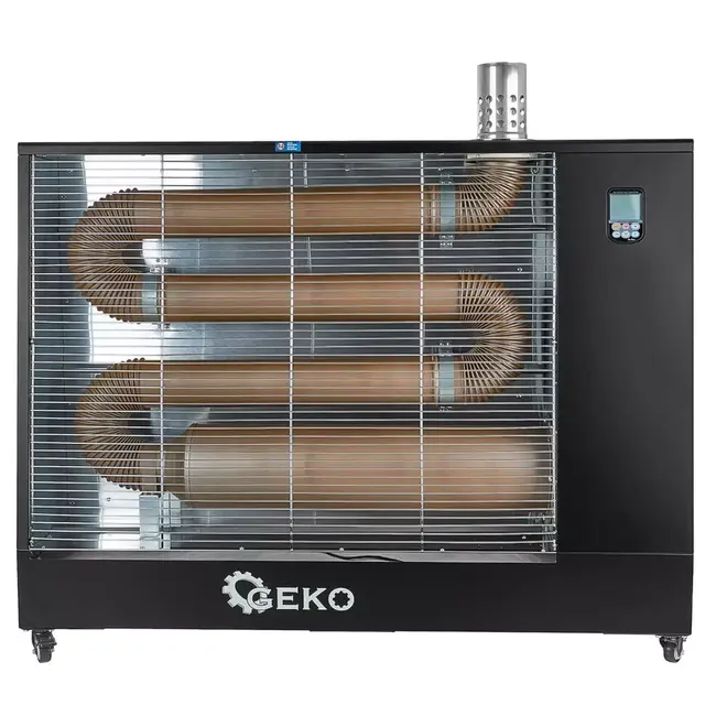 GEKO Infrarood dieselkachel 16 kW met thermostaat, LCD-paneel en wielen voor krachtige ruimteverwarming
