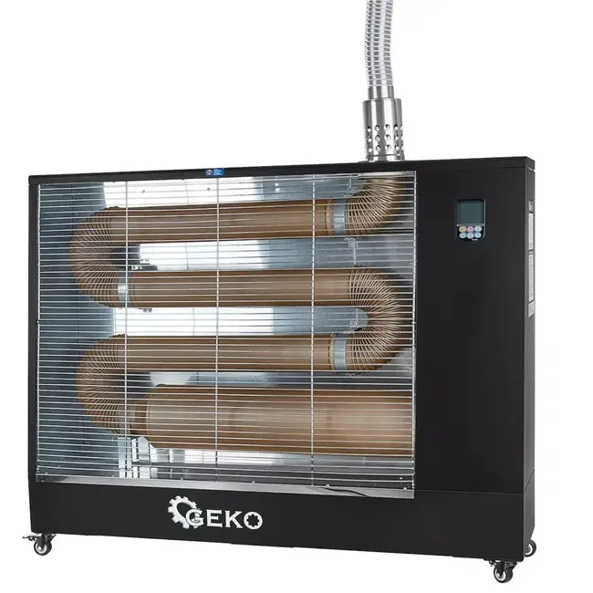 GEKO Infrarood dieselkachel 16 kW met thermostaat, LCD-paneel en wielen voor krachtige ruimteverwarming