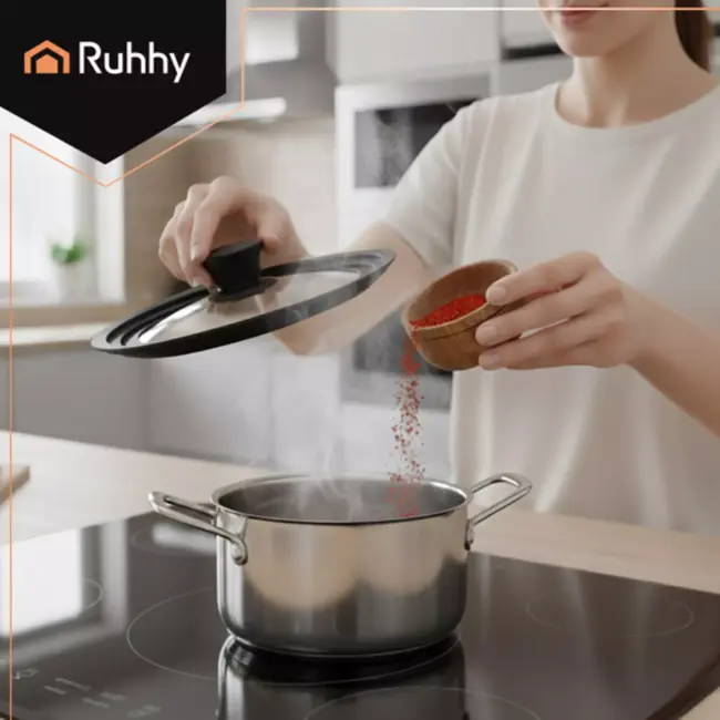 Ruhhy 3-in-1 glazen deksel met siliconen rand geschikt voor pannen van 18 20 22 cm