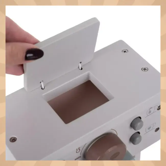 Kruzzel Houten koffiemachine met kopjes, capsules en melkpak voor educatief en fantasierijk rollenspe