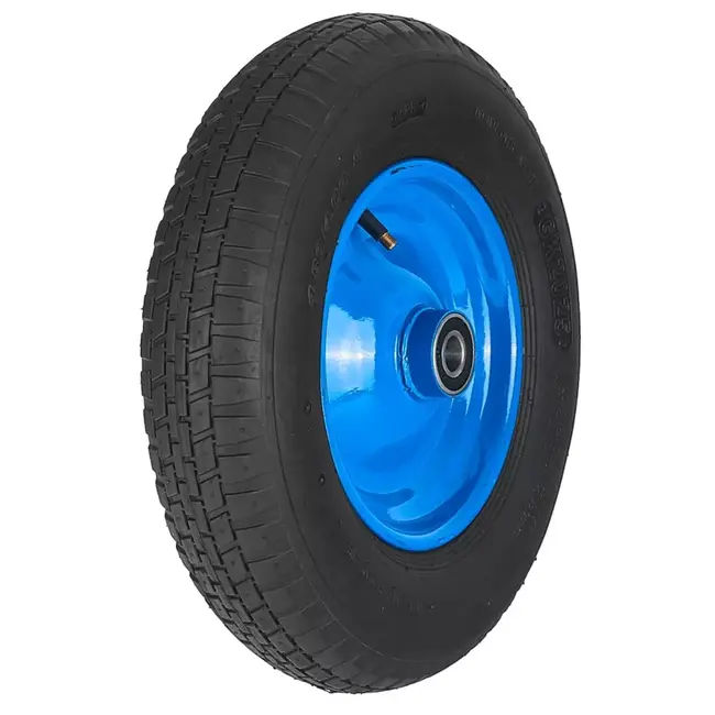 GEKO Versterkt rubberen luchtwiel 4.00-8 6PR met 20 mm lager voor kruiwagens en transportkarren